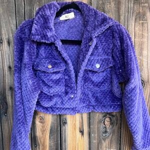 Soft purple teddy jacket